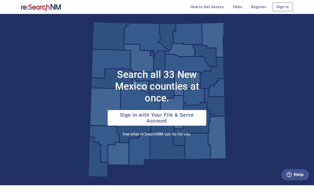 Guadalupe County case search re:SearchNM registered court docket access screen