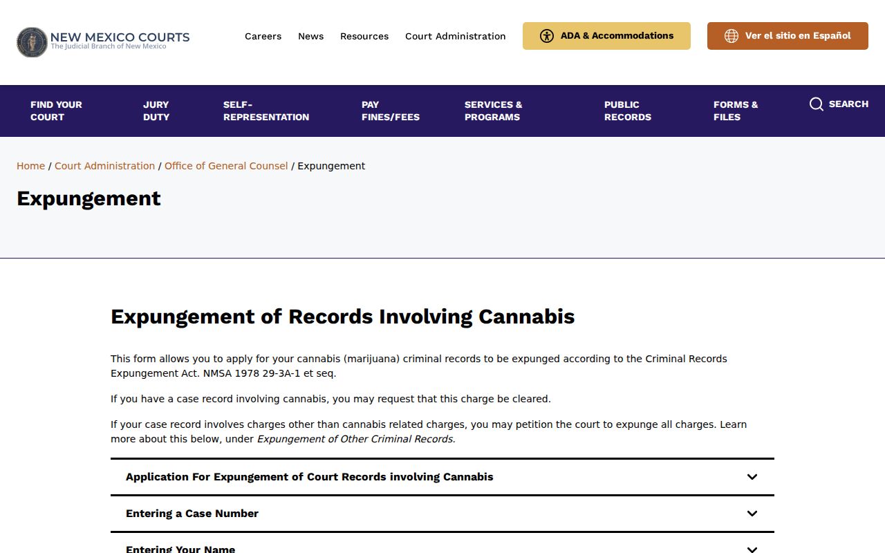 Guadalupe County criminal docket New Mexico Courts expungement forms