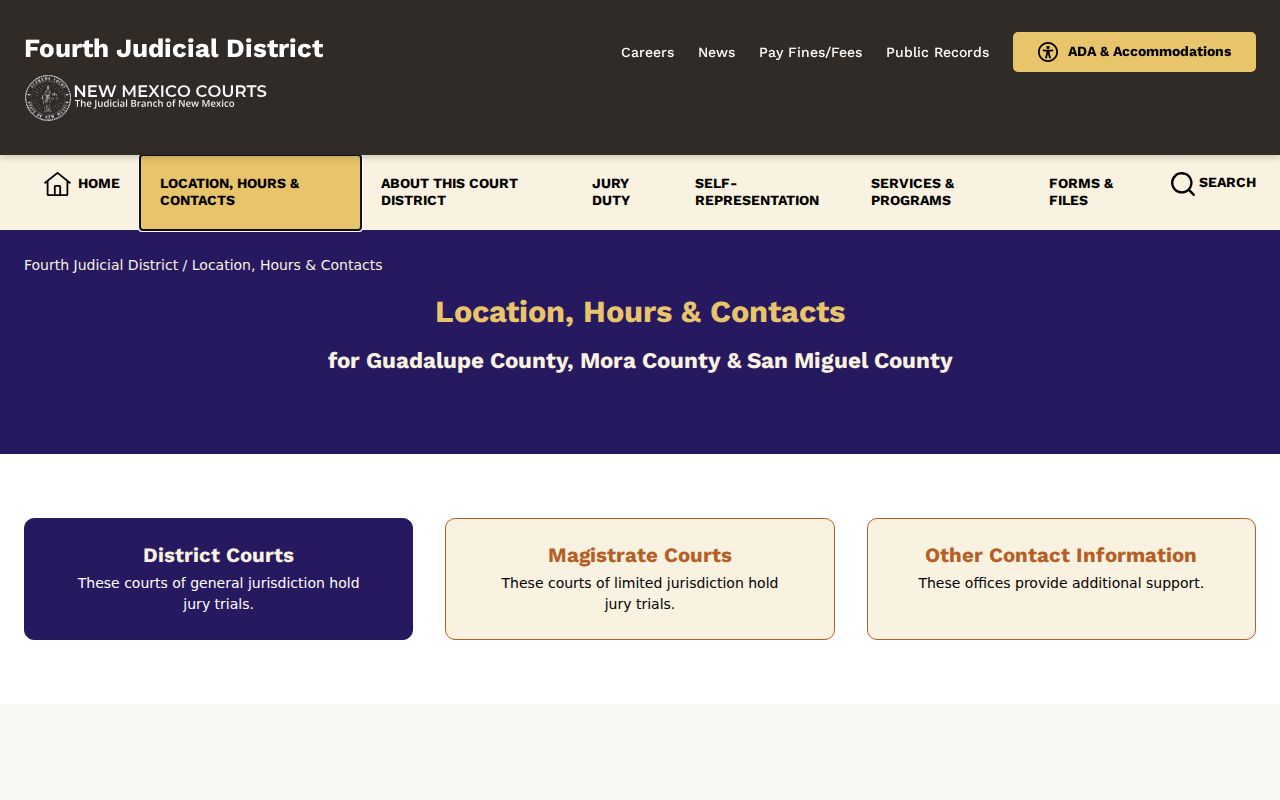 Santa Rosa court docket Guadalupe district and magistrate court contacts