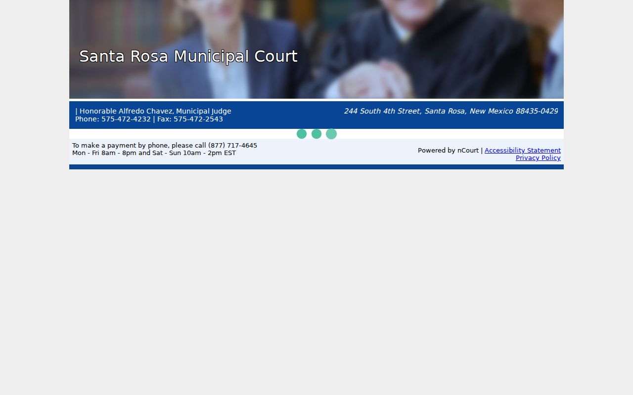 Guadalupe County traffic court records Santa Rosa Municipal Court payment contact page